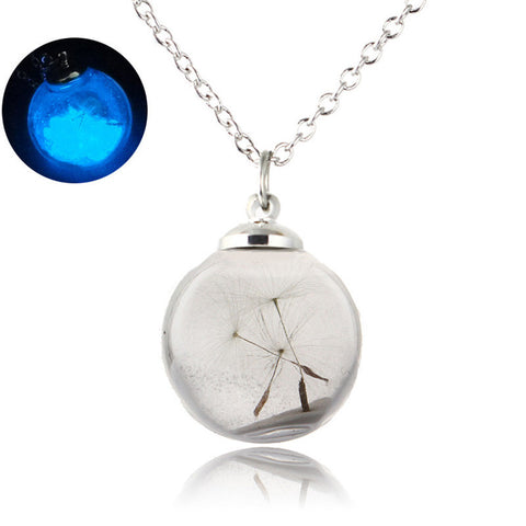 Luminous Dandelion Necklace