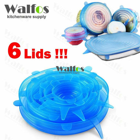 Silicone Stretch Lids, 6-Pack of Various Sizes