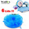 Silicone Stretch Lids, 6-Pack of Various Sizes